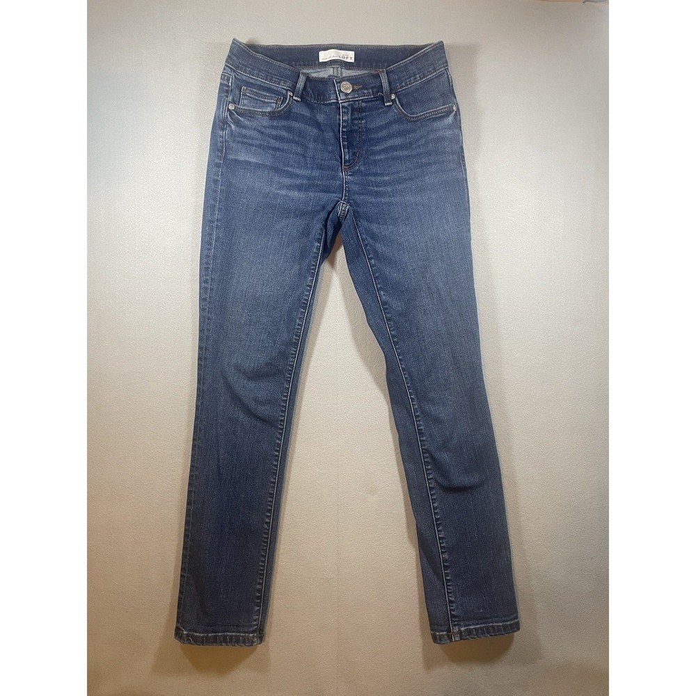 Ann Taylor‎ Loft Womens Skinny Jeans Size 2 26 Dark Wash Blue Denim